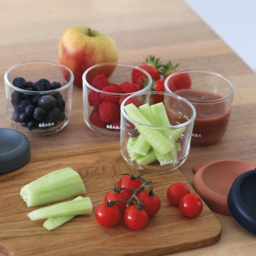 Beaba Glass Baby Food Jars - Sunrise, 5 Oz, 6.