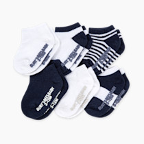 Burt's Bees Baby Unisex Baby Socks Ankle or Crew Height Made with Soft Organic Cotton, 6 Packs with Non-Slip Grips for Babies