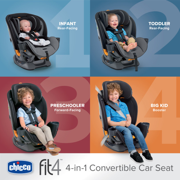Chicco Fit4 4 In 1 Convertible Car Seat, Chicco Rear Facing Car Seat Weight Limit