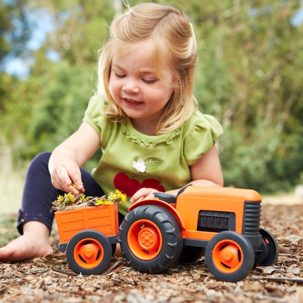 Green Toys Tractor - Orange.