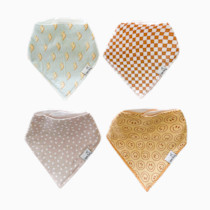 Copper Pearl 4 Pack Soft Cotton Baby Bibs for Drooling and Teething, Absorbent Drool Bibs for Baby Girl and Boy, Adjustable to Fit Newborns to Toddlers, Tons of Styles (Vance)