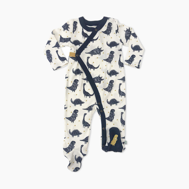 Finn + Emma Organic Cotton Footie - Dinosaurs, 0-3 Months.