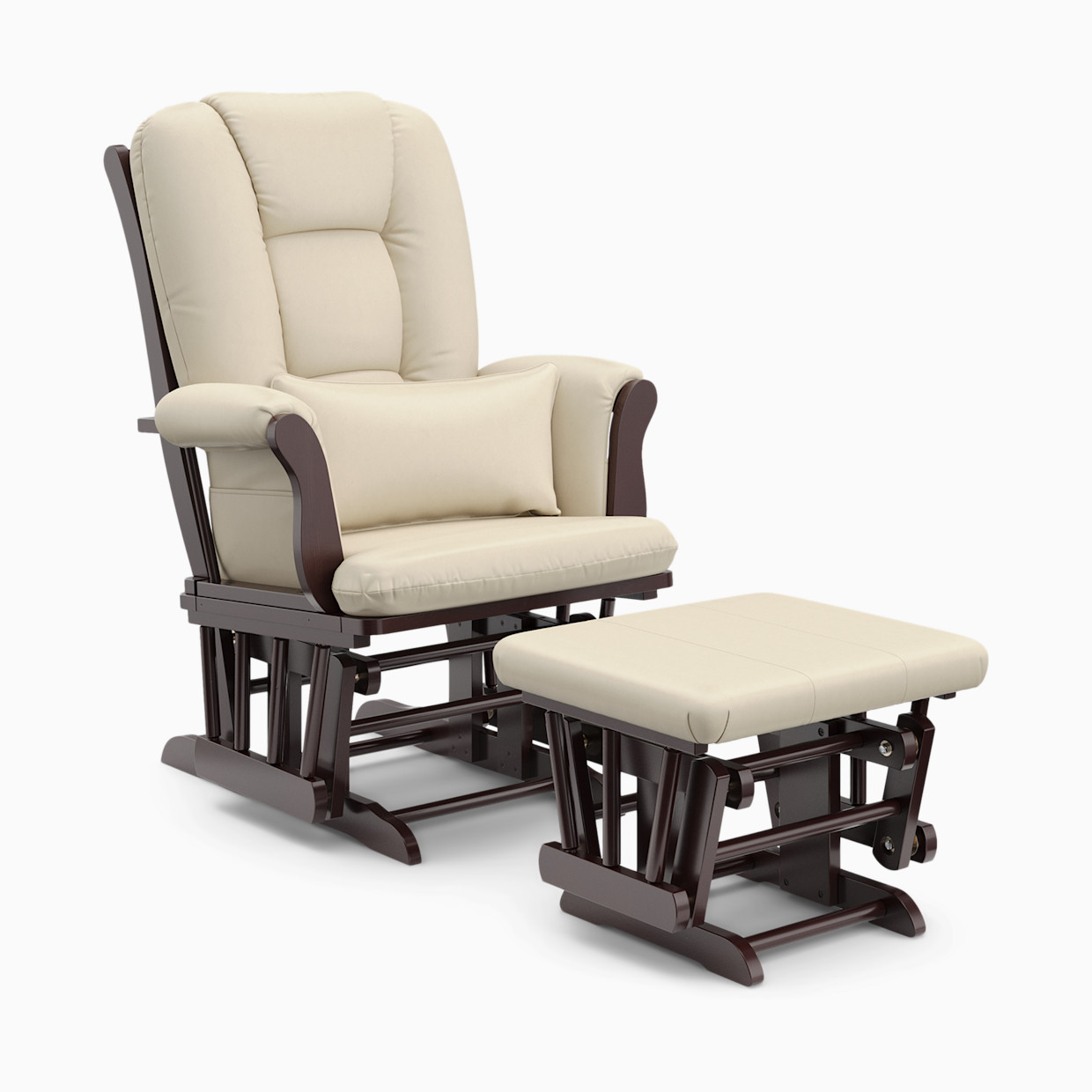 Storkcraft Tuscany Glider and Ottoman - Espresso/Beige.