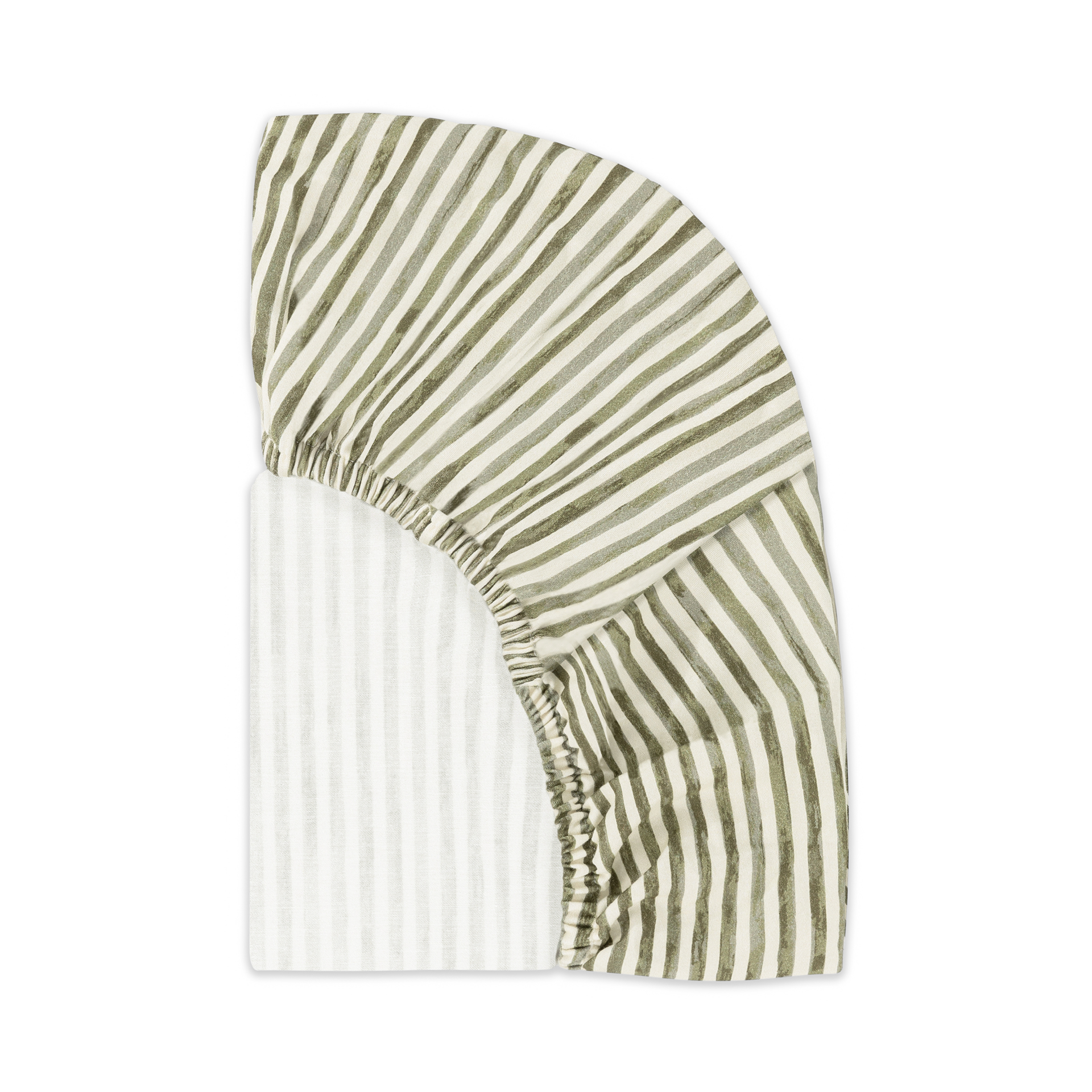 babyletto All-Stages Organic Brushed Cotton Bassinet Sheet - Juniper Stripe.