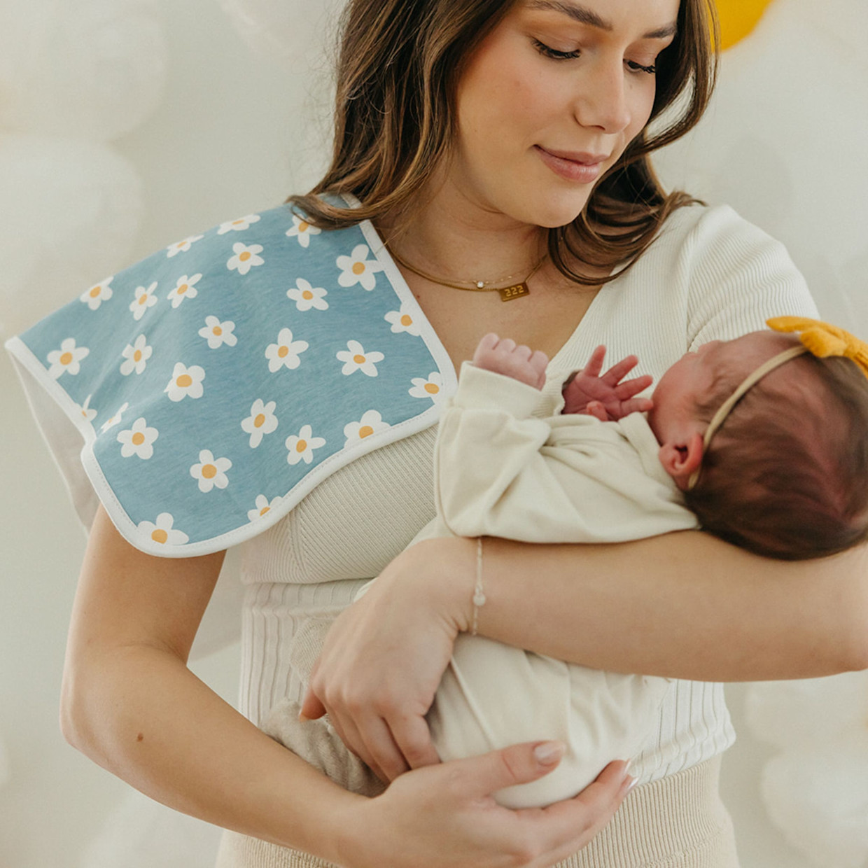 Copper Pearl Printed Burp Cloth Set - Goosie.