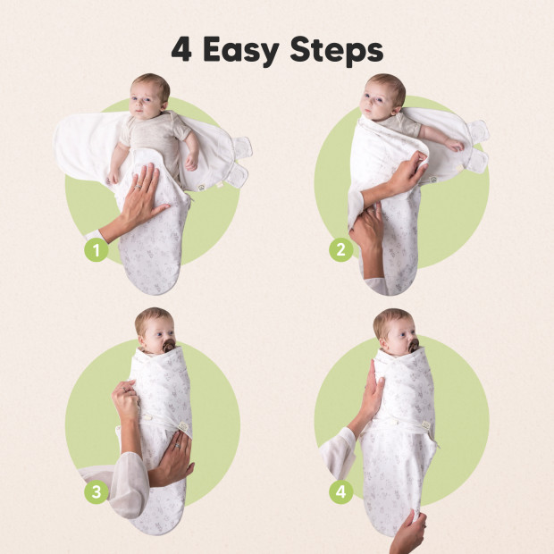 KeaBabies Soothe Zippy Swaddle Wraps (3 Pack) - Aspire, One Size.