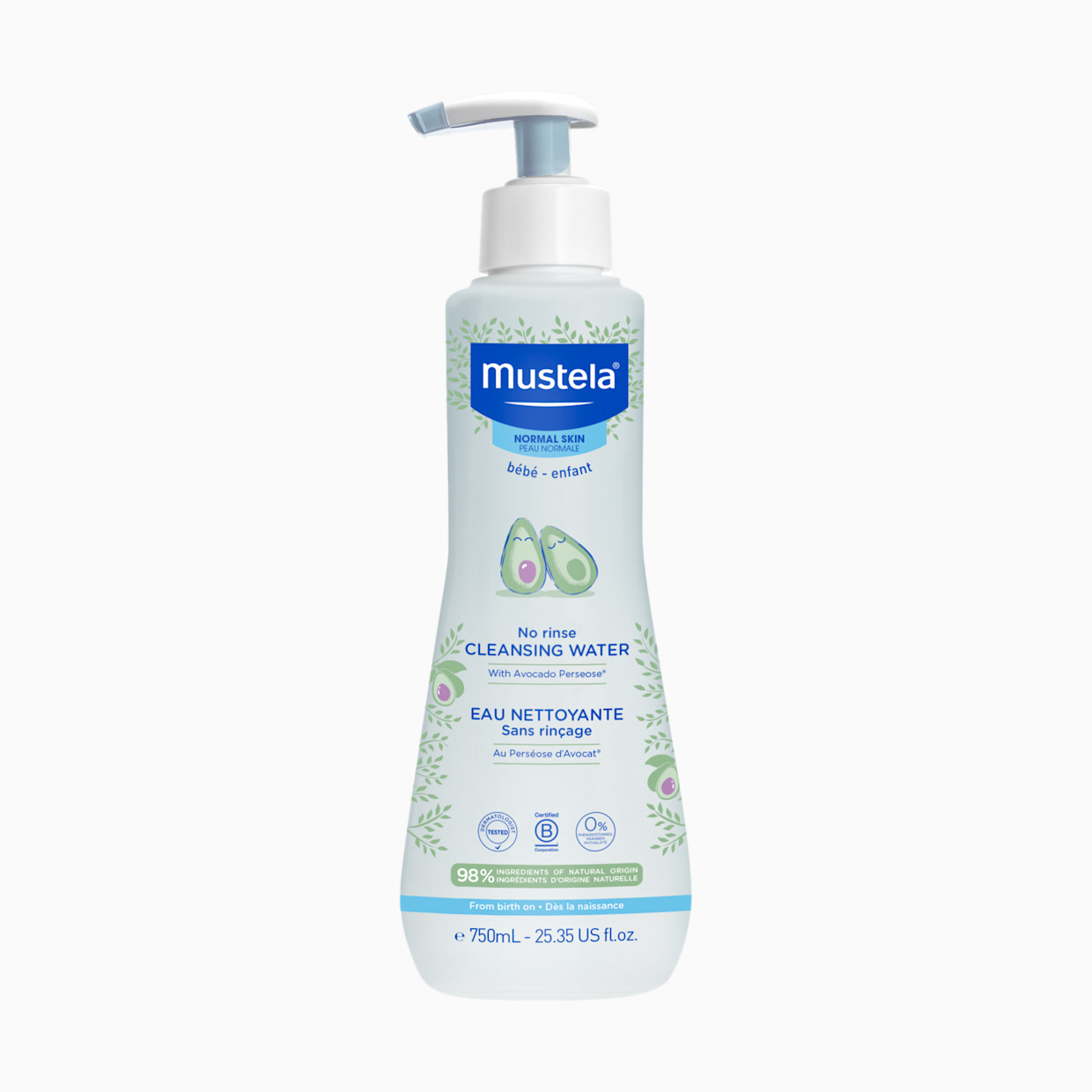 Mustela No Rinse Micellar Cleansing Water - 25.35 Fl. Oz.