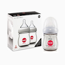 Joovy Boob Baby Bottles Made from Durable, Medical-Grade PPSU with CleanFlow Vent Technology to Prevent Nipple Collapse, Negative Pressure, and Colic Symptoms (5oz, 2pk)