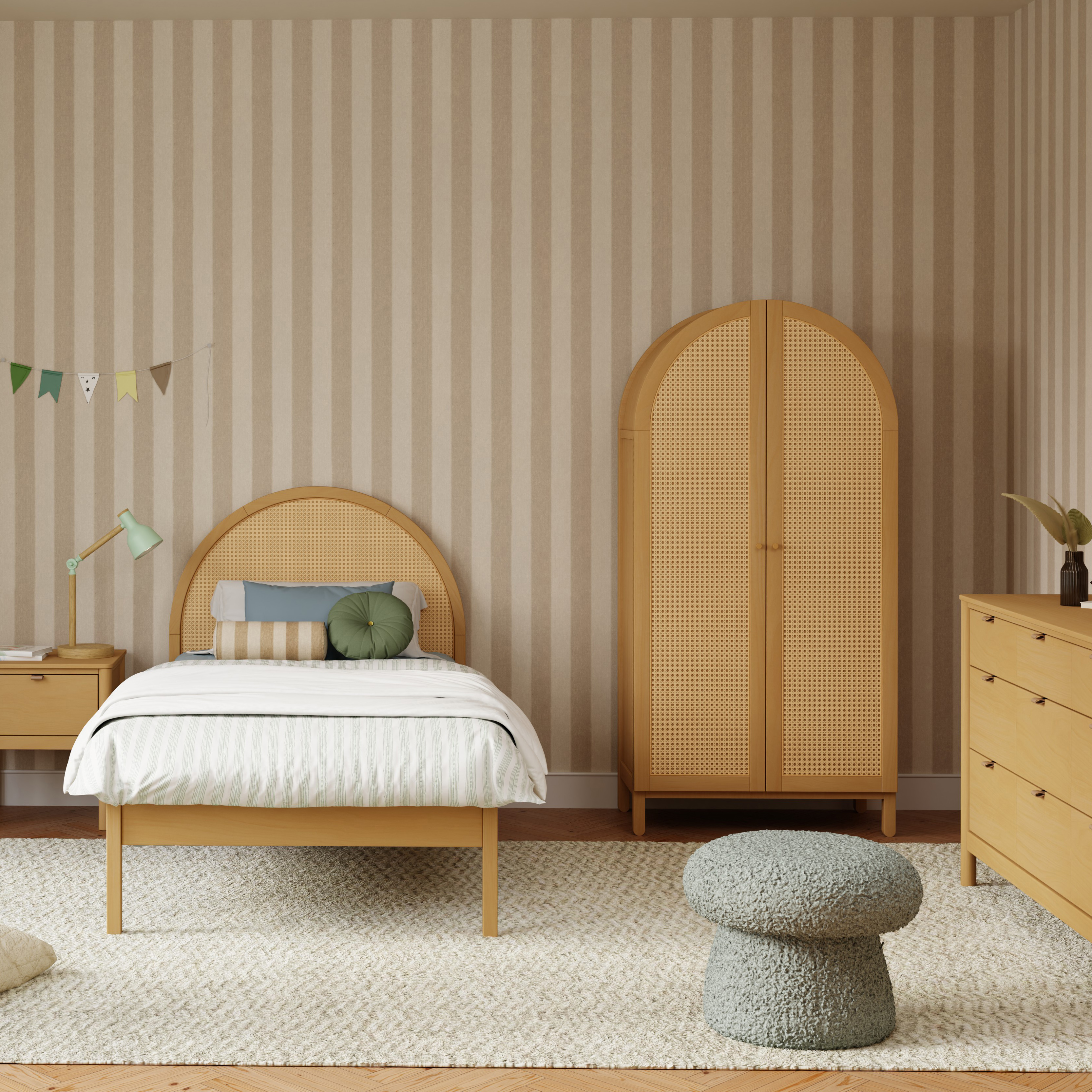 babyletto Bondi Cane Assembled Armoire - Honey.