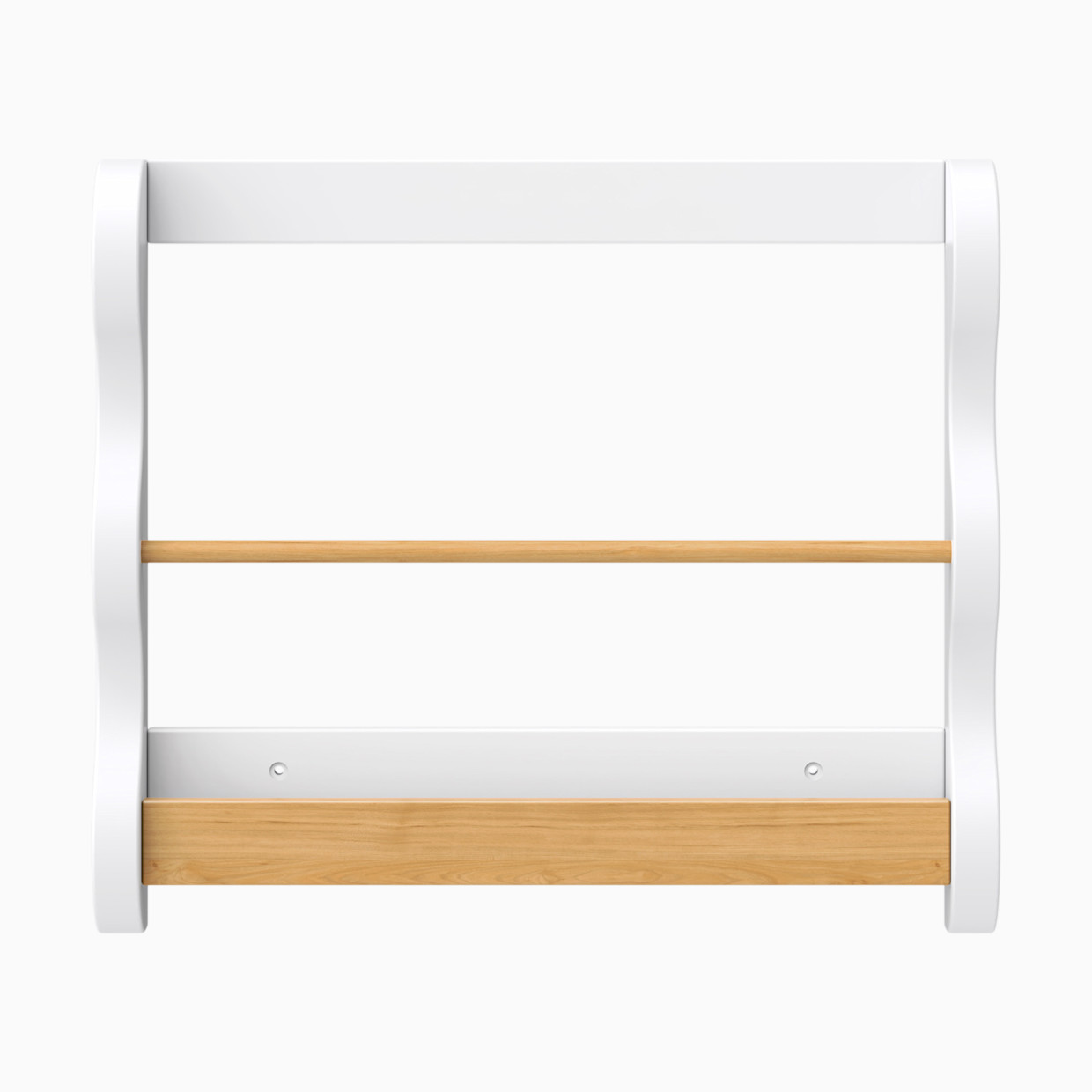 babyletto Lido Wave Book Rack - White/Honey.