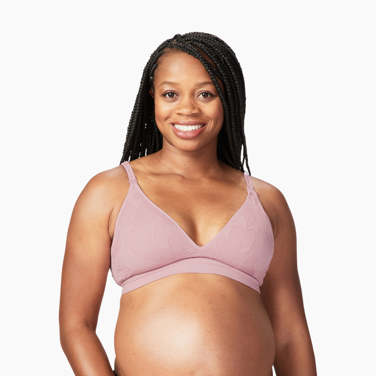 Cake Maternity Freckles Petite Recycled Wirefree Nursing Bra - Mauve, M.