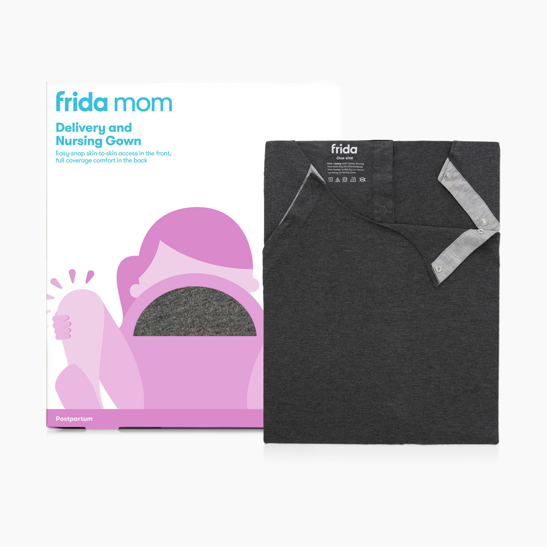 Frida Mom - Fridababy Delivery and Nursing Gown - Breastfeeding, Newborn  Baby, Hospital Bag Essential 