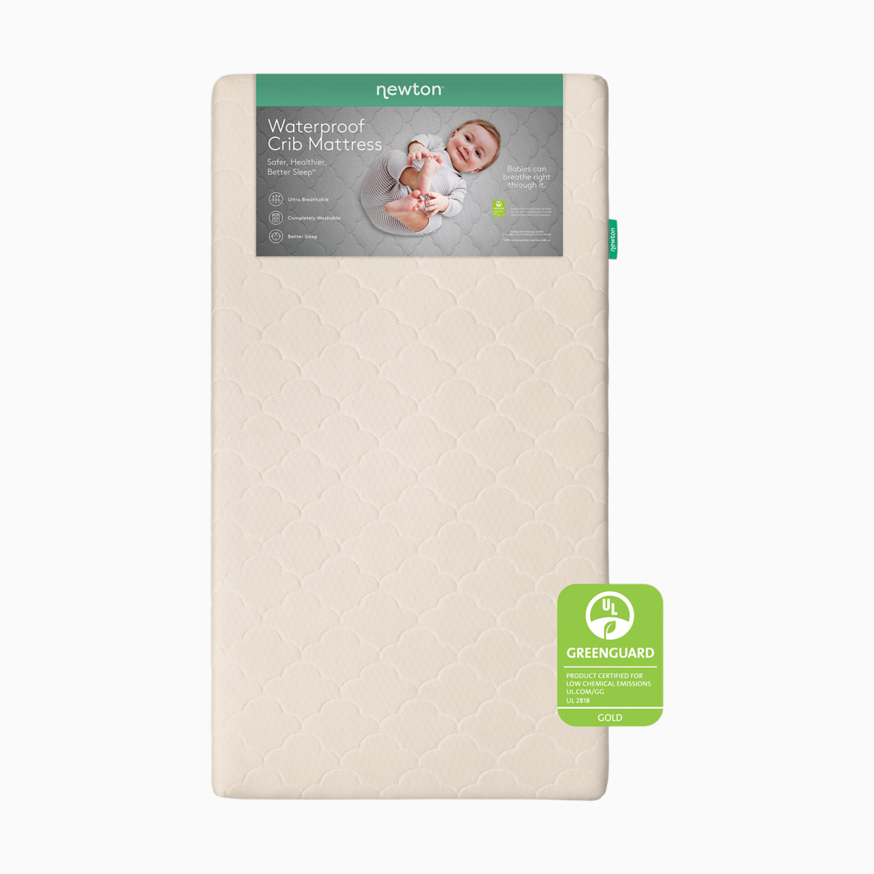 Newton Baby Waterproof Breathable Crib Mattress - Sandstone.