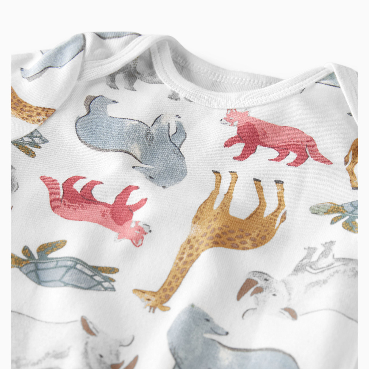 Carter's Little Planet 3-Pack Organic Cotton Rib Bodysuits - Endangered Species, Newborn.