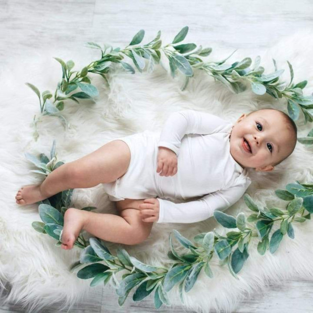 Kyte Baby Long Sleeve Bodysuit - Cloud, Newborn.