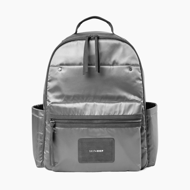 Skip Hop Skyler Diaper Bag Backpack - Shiny Grey.