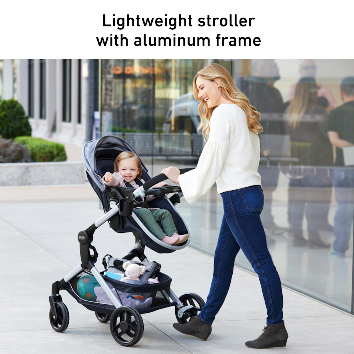 Graco Modes Nest Stroller and GoMax Baseless Infant Car Seat Bundle.