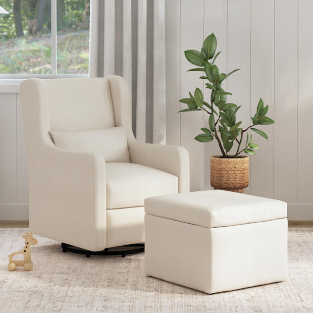 Carter's by daVinci Adrian Swivel Glider with Storage Ottoman.