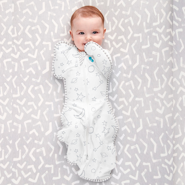 Love to Dream Swaddle UP Silky-Lux 1.0 TOG - Cream Moon, Small.