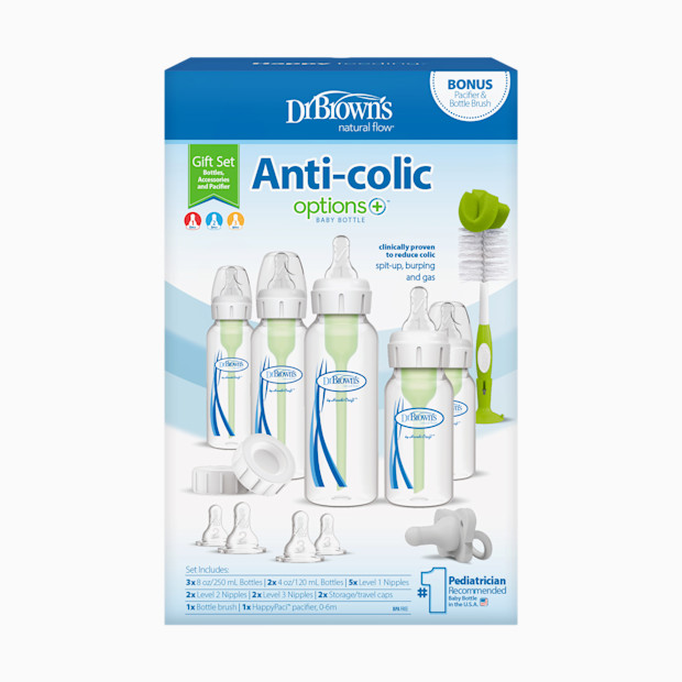 Dr. Brown's Anti-colic Options+ Narrow Baby Bottle Starter Gift Set.