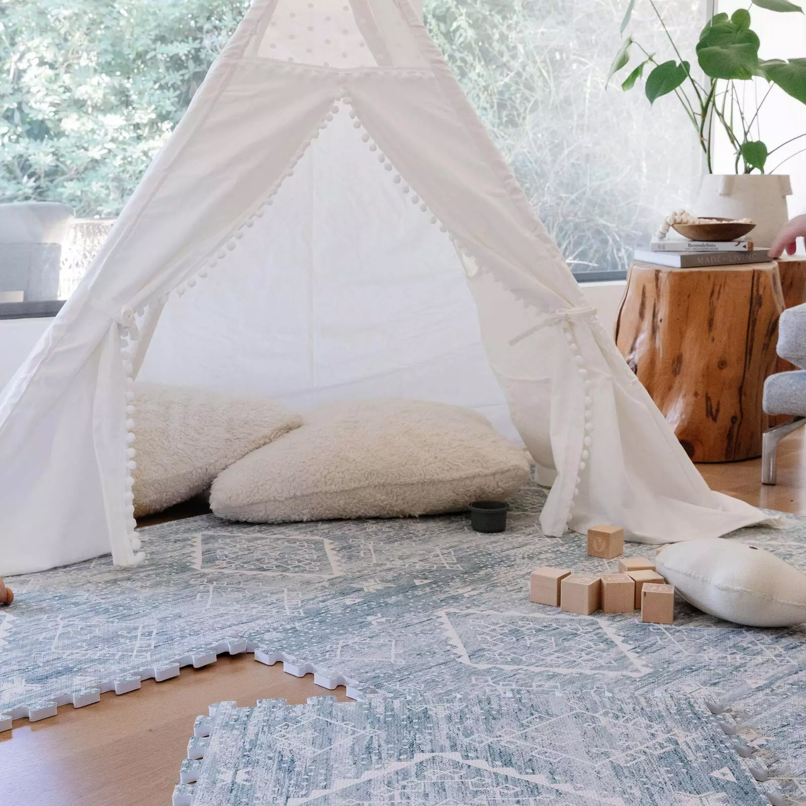 House of Noa Little Nomad Play Mat | Ula - Indigo, 4X8.