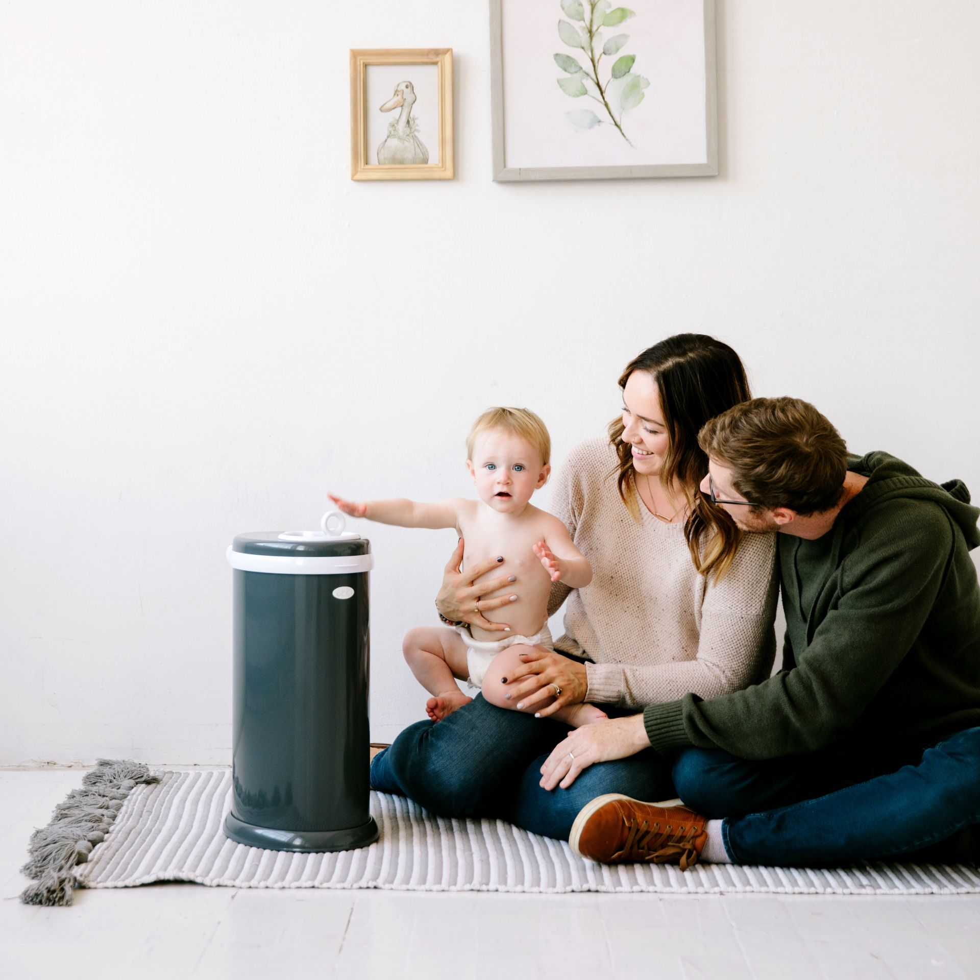 Ubbi Steel Diaper Pail Slate Babylist Shop