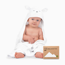 KeaBabies Hooded Baby Towel for Newborn - Viscose Derived from Bamboo Large Baby Bath Towels with Hood for Boys, Girls, Toddler, Extra Absorbent & Soft Newborn Bath Essentials (Lamb)