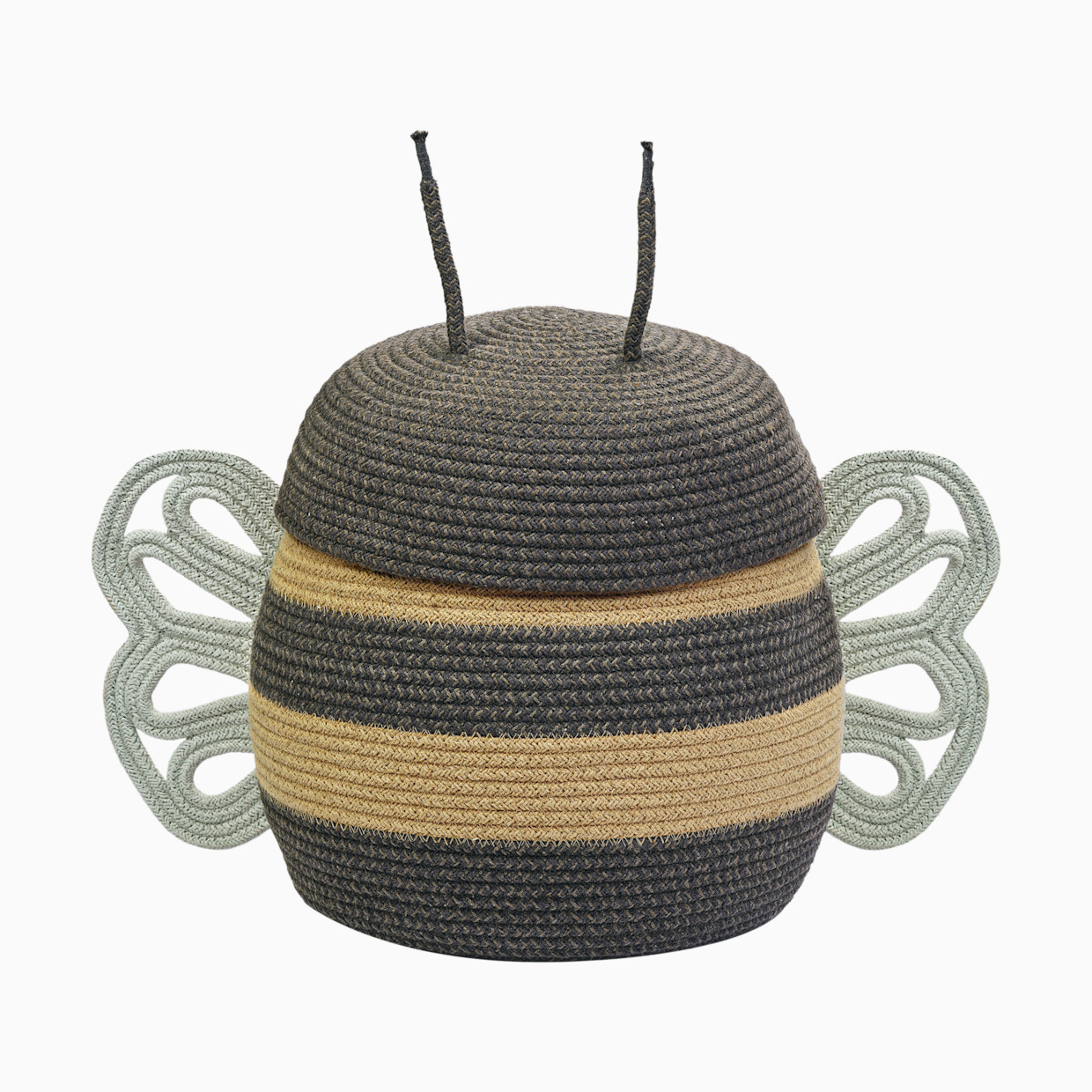 Lorena Canals Mama Bee Basket - Black, 1' X 1' 1".