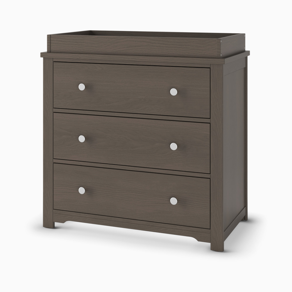 Child Craft Harmony 3-Drawer Dresser with Changing Table Topper - Dapper Grey.