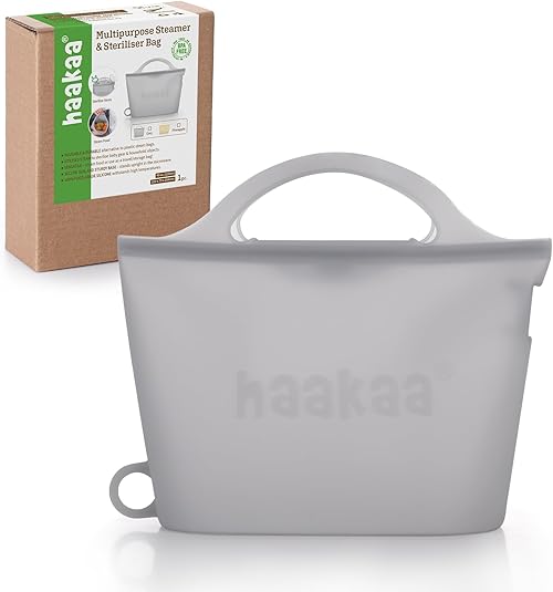 Haakaa On-The-Go Silicone Microwave Steam Sterilizer Bags.