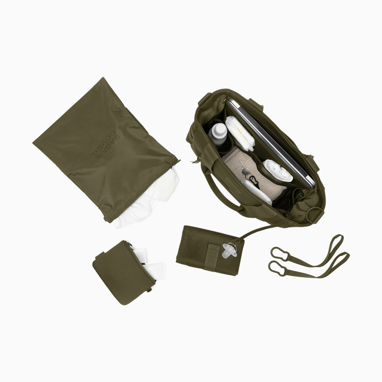 Dagne Dover Wade Diaper Tote - Dark Moss.