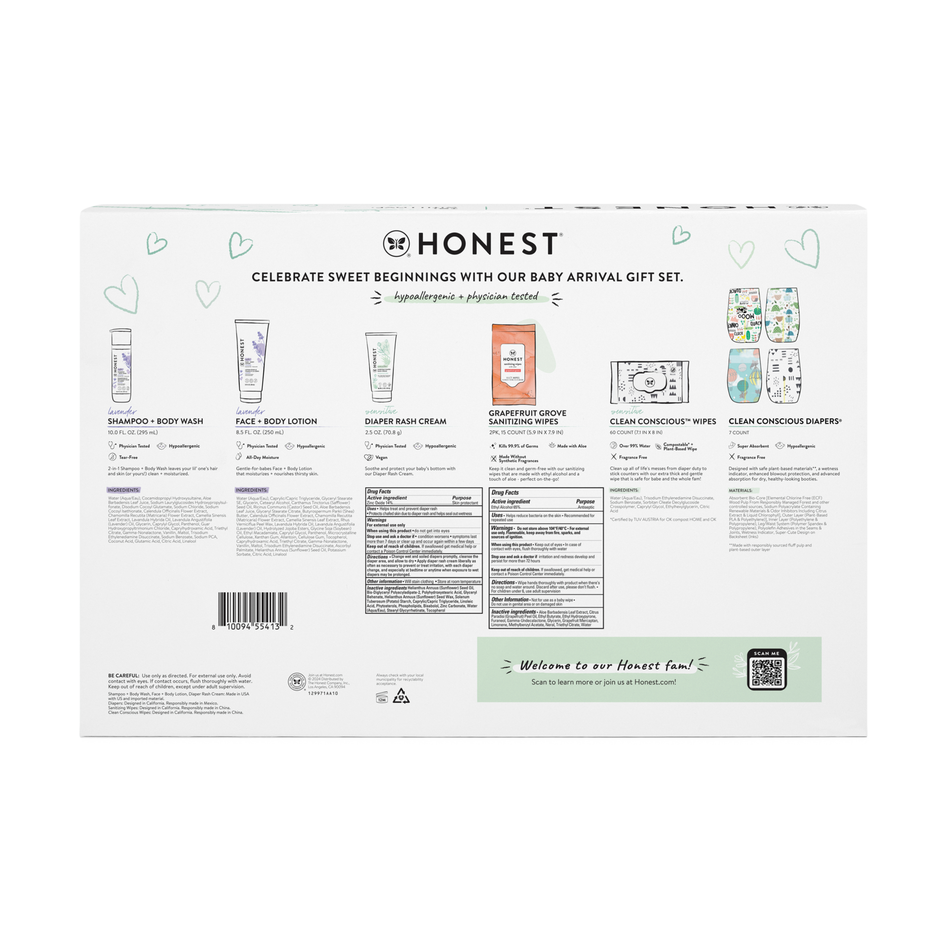 The Honest Company Baby Arrival Gift Set.
