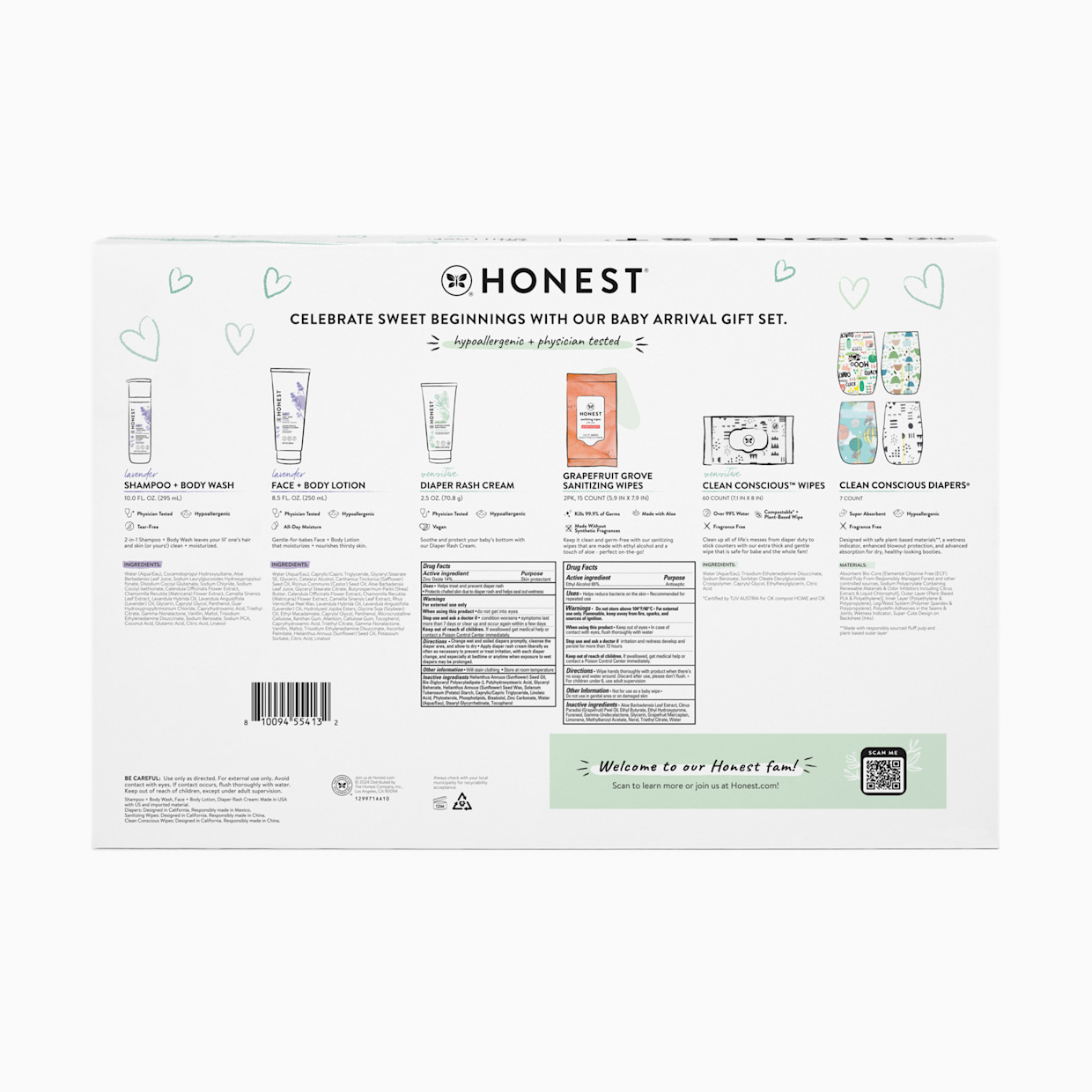 The Honest Company Baby Arrival Gift Set.