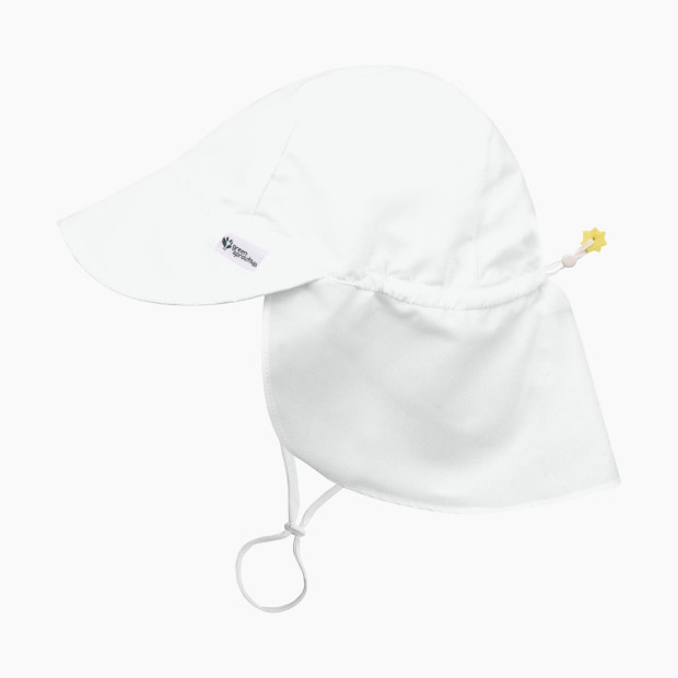 GREEN SPROUTS UPF50 Eco Flap Hat - White, 9-18 Months.