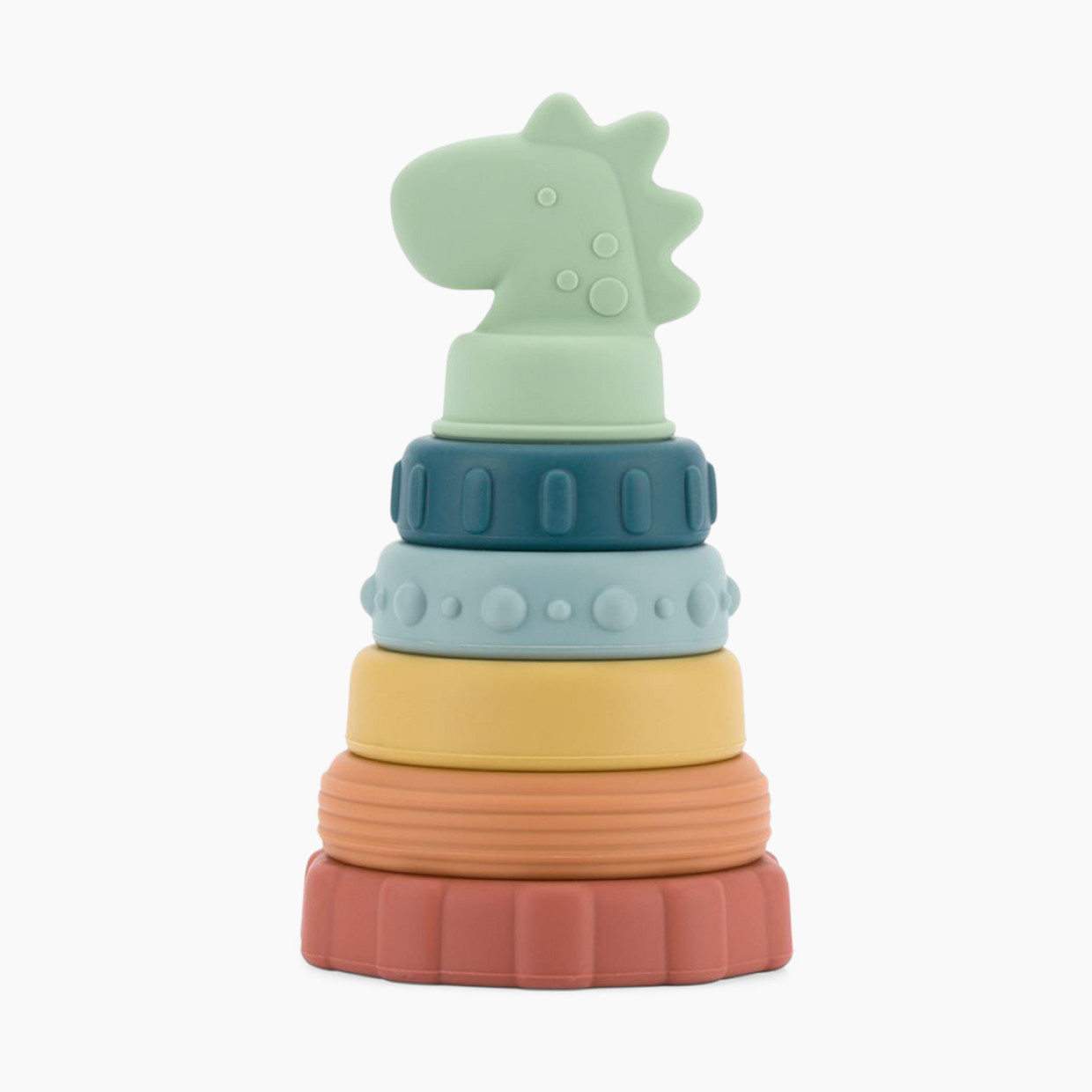 Itzy Ritzy Silicone Stacking and Teething Toy - Dino.