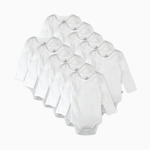 Honest Baby Clothing 10-Pack Organic Cotton Long Sleeve Bodysuits.