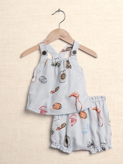 Baby Linen Top and Bubble Shorts Set - $95.00.