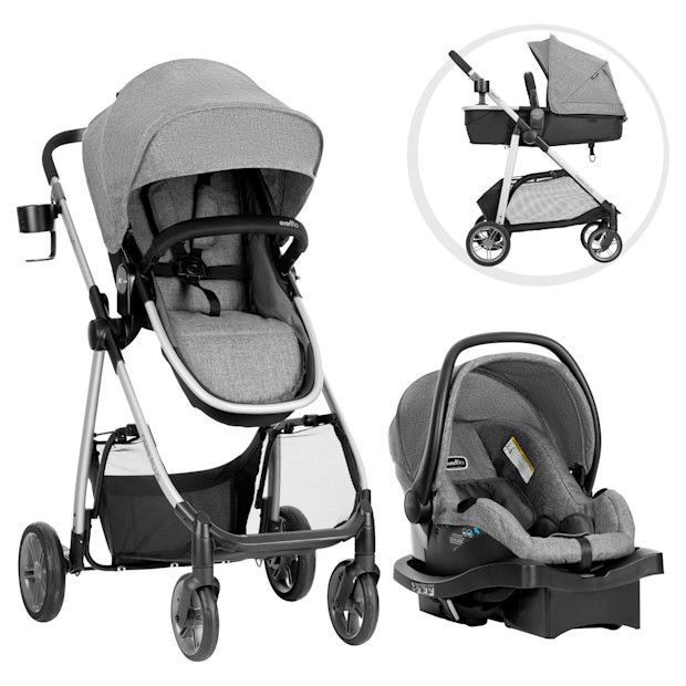 Evenflo Omni Plus Modular Travel System with LiteMax Sport Infant Car Seat.