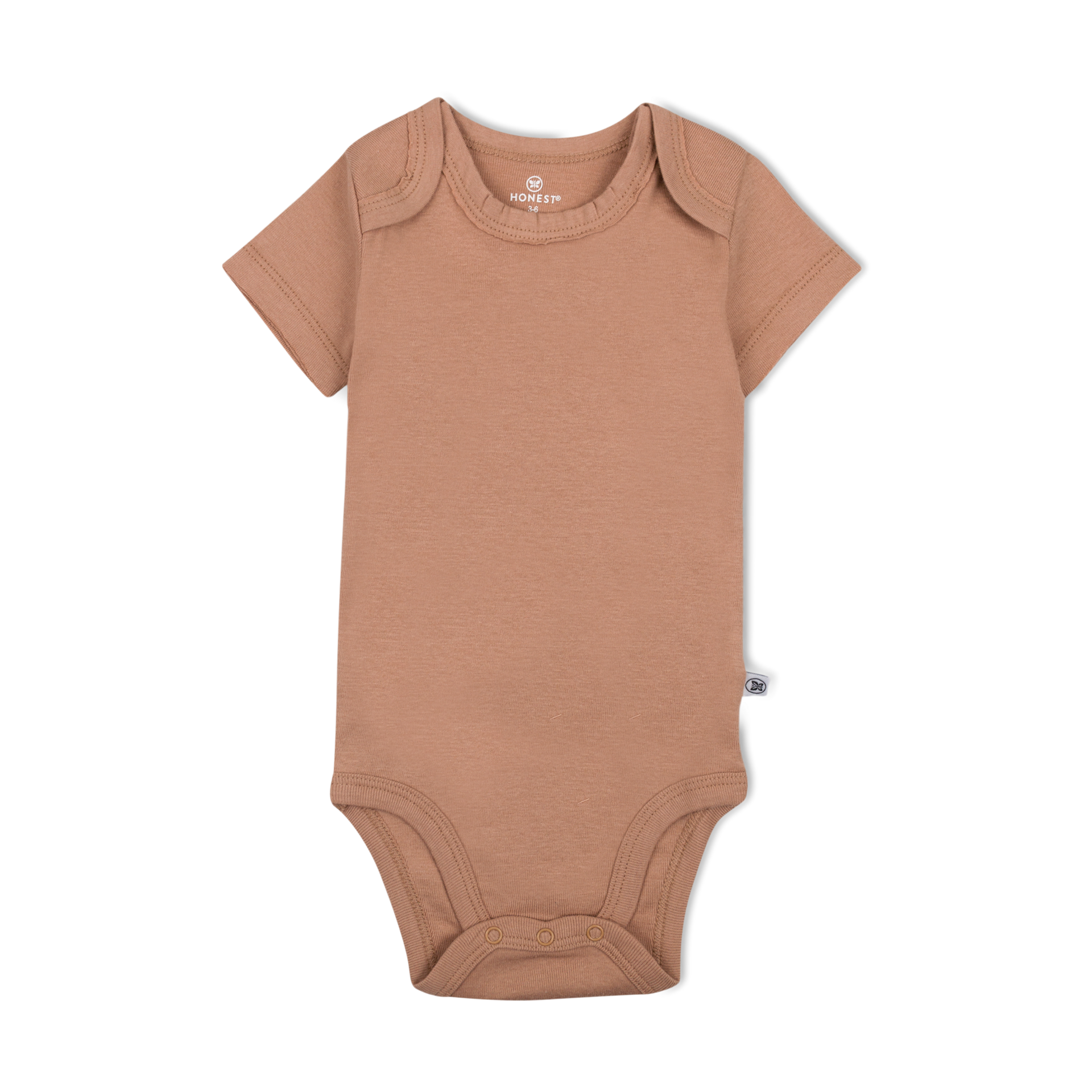 Honest Baby Clothing 5-Pack Organic Cotton Short Sleeve Bodysuits - Pink Sands, 0-3 M, 5.