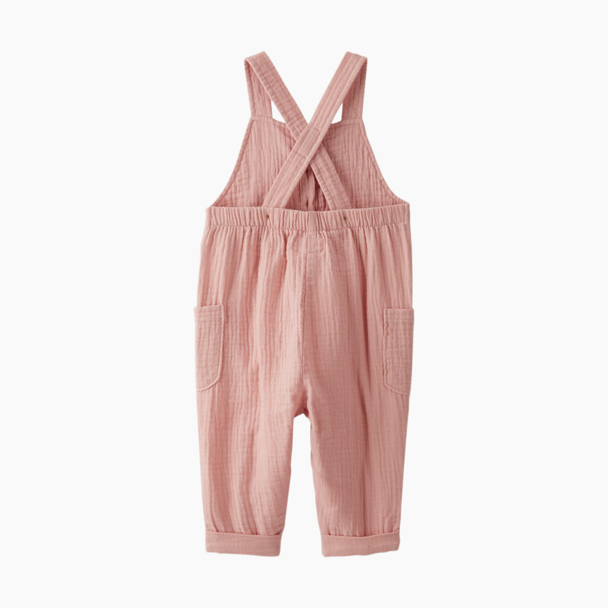 Carter's Little Planet Organic Cotton Gauze Overalls in Blue Creek - Pink, 3-6 M.