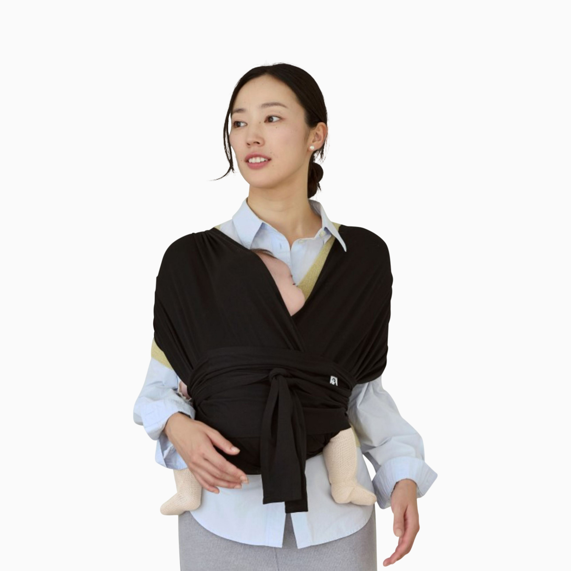 Konny Baby Wrap Carrier Flex Airmesh - Black, XS-XL | Babylist Shop