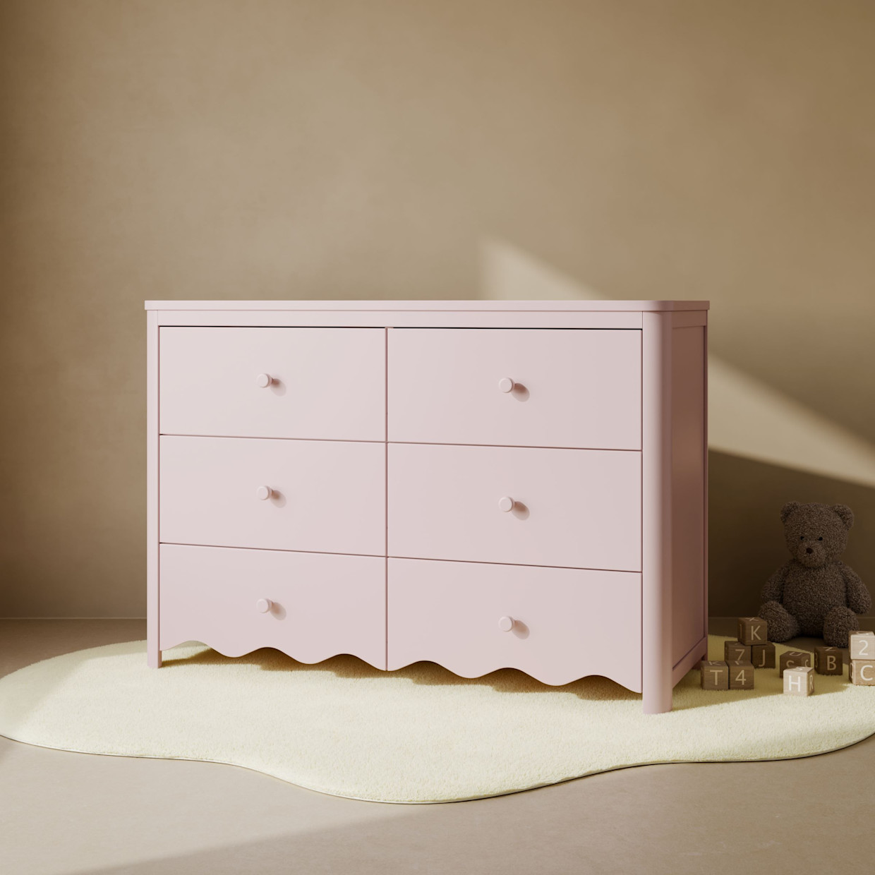 Storkcraft Casablanca 6 Drawer Dresser - Blush.