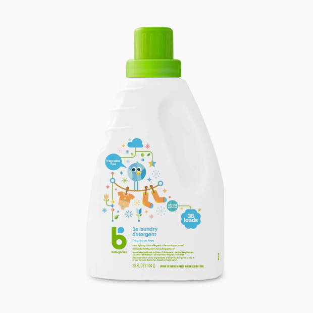 Babyganics 3x Laundry Detergent (35 oz) - Fragrance Free.
