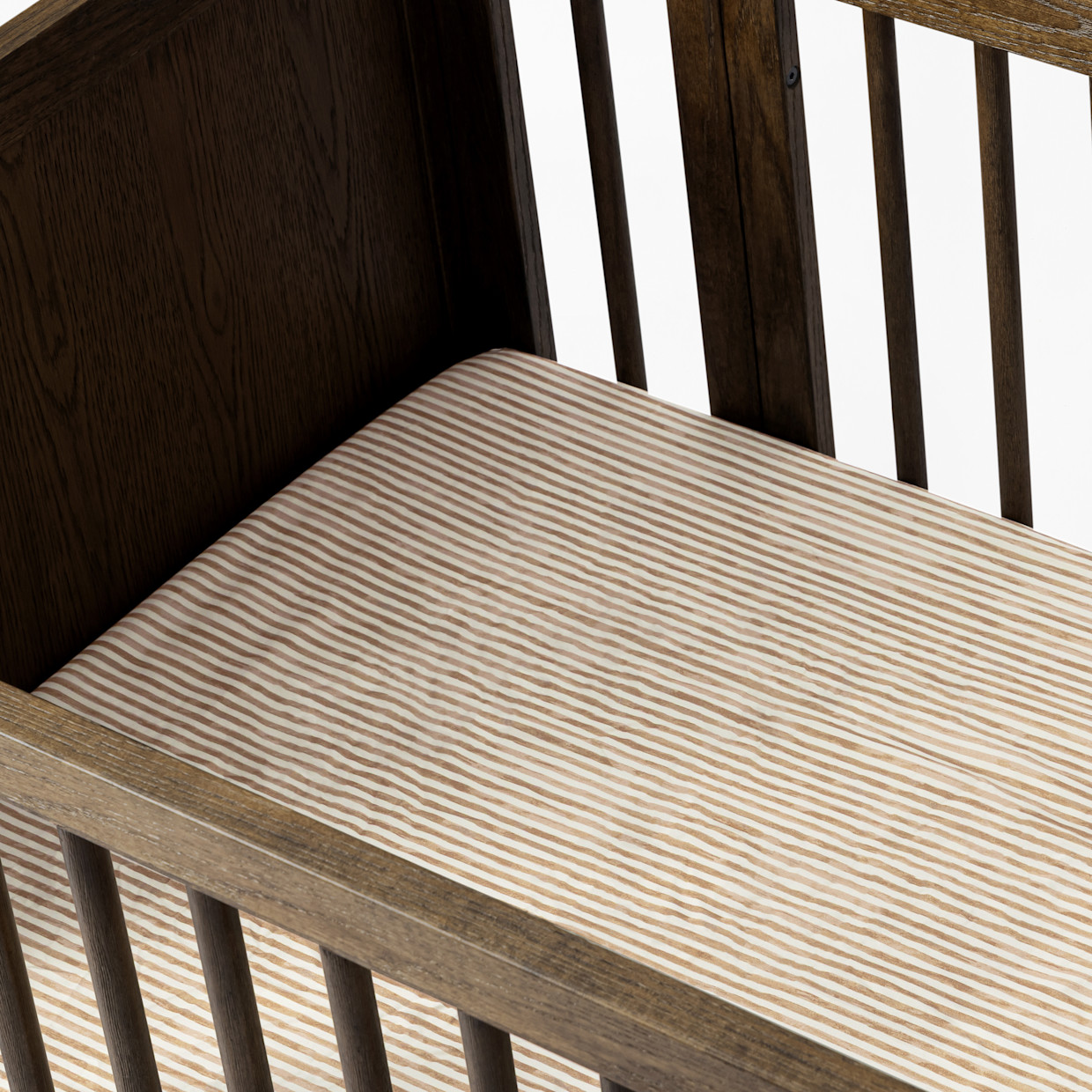 babyletto Organic Brushed Cotton Crib Sheet - Autumn Stripe.