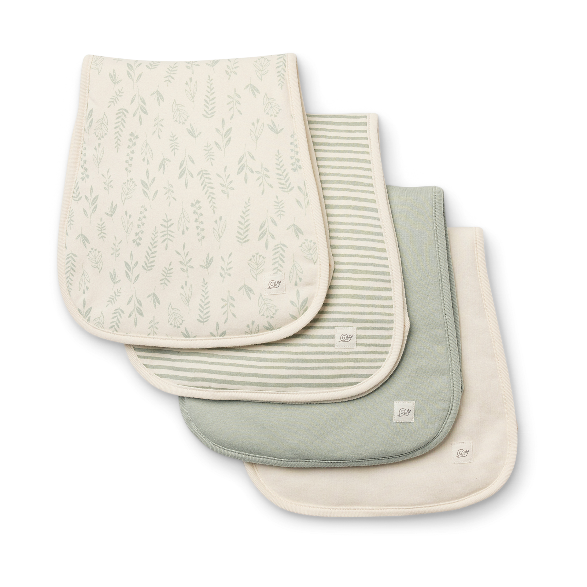 Tiny Kind 4 Pack Organic Burp Cloth.