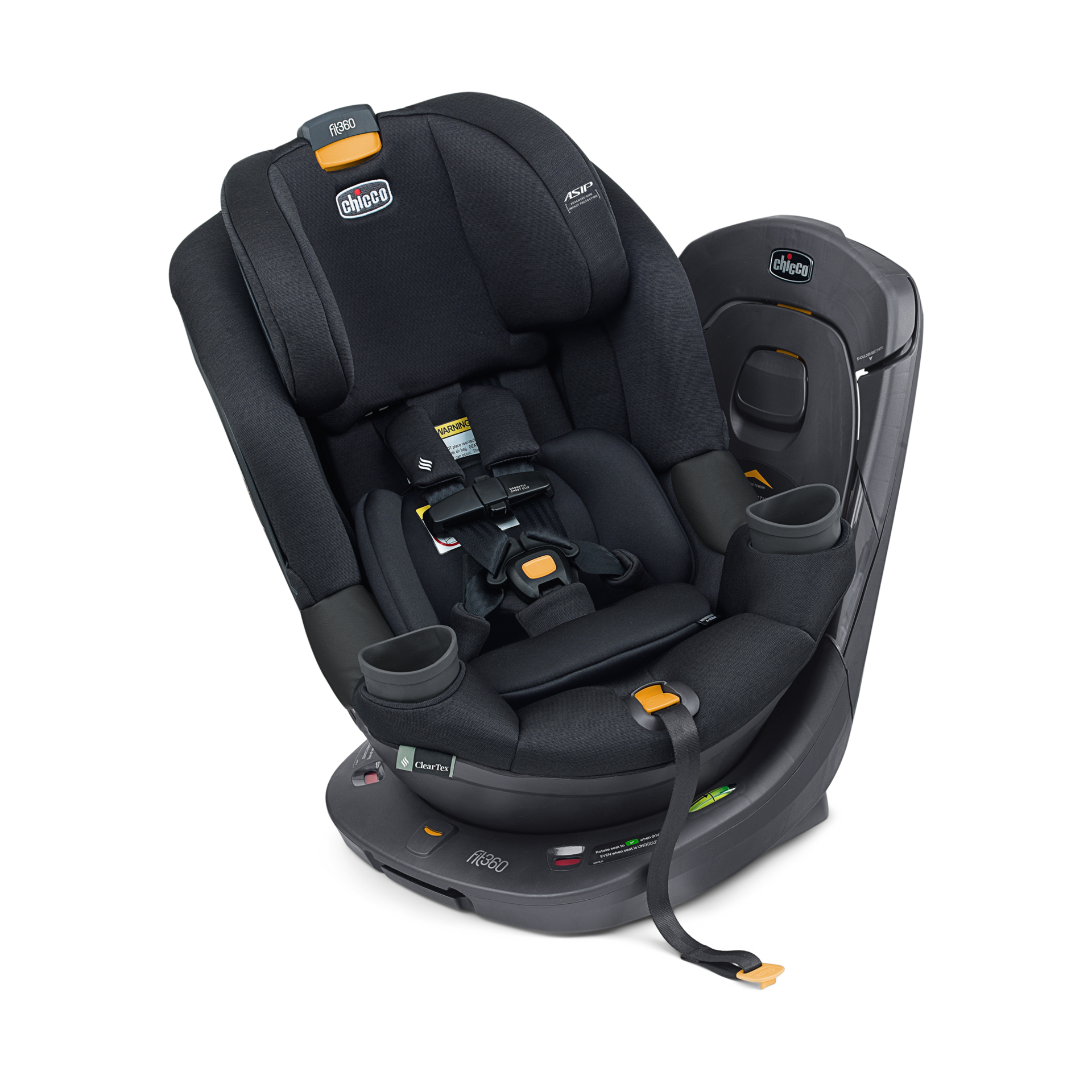 Chicco Fit360 ClearTex Rotating Convertible Car Seat - Obsidian.