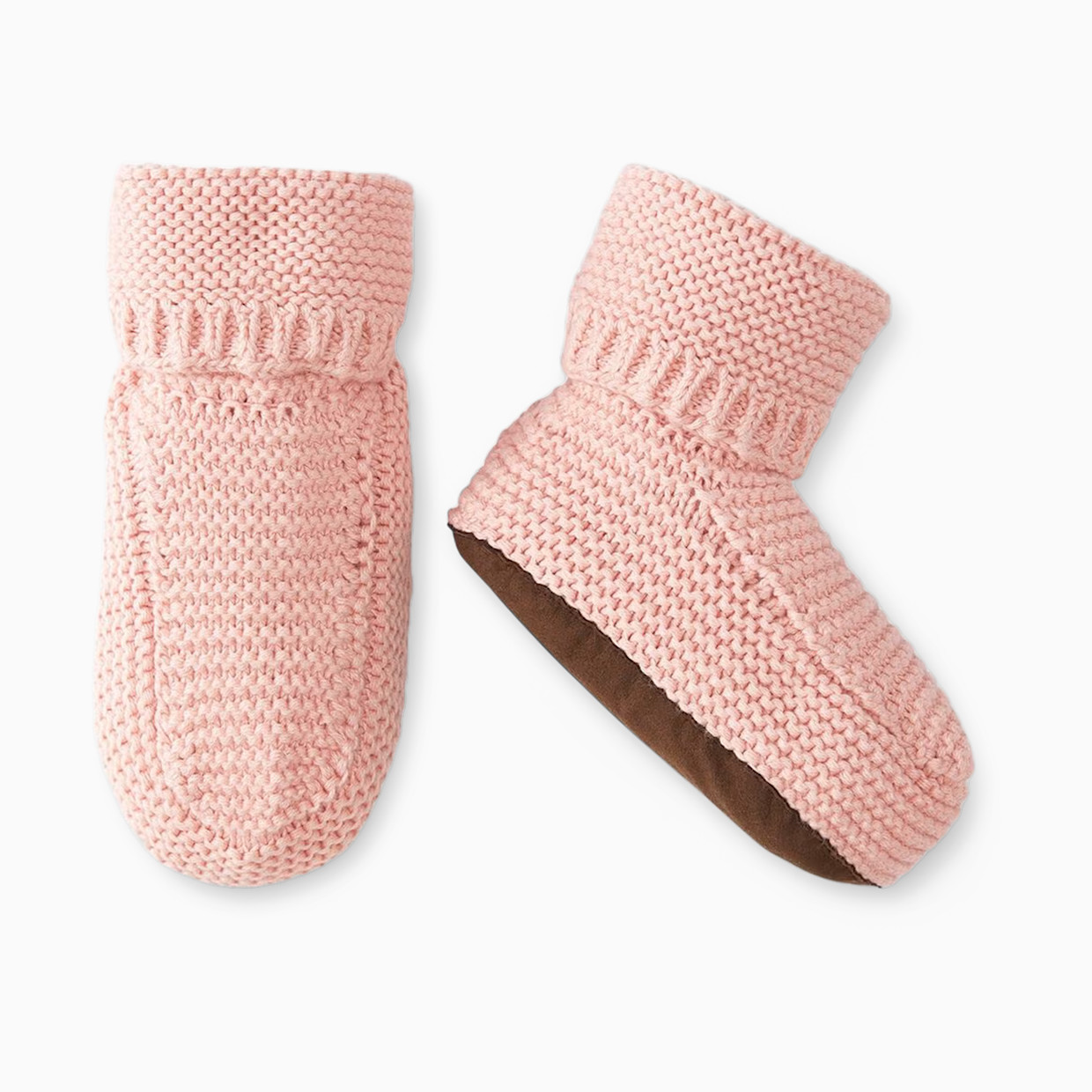Hanna Andersson Baby Sweaterknit Booties - Blush Pink, 0-6 M.