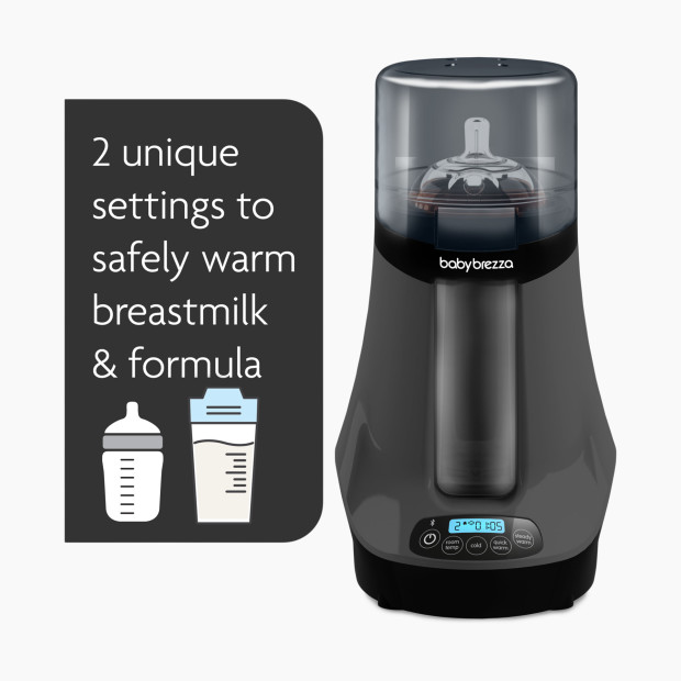 Baby Brezza Safe & Smart Bluetooth Connected Bottle Warmer - Charcoal.