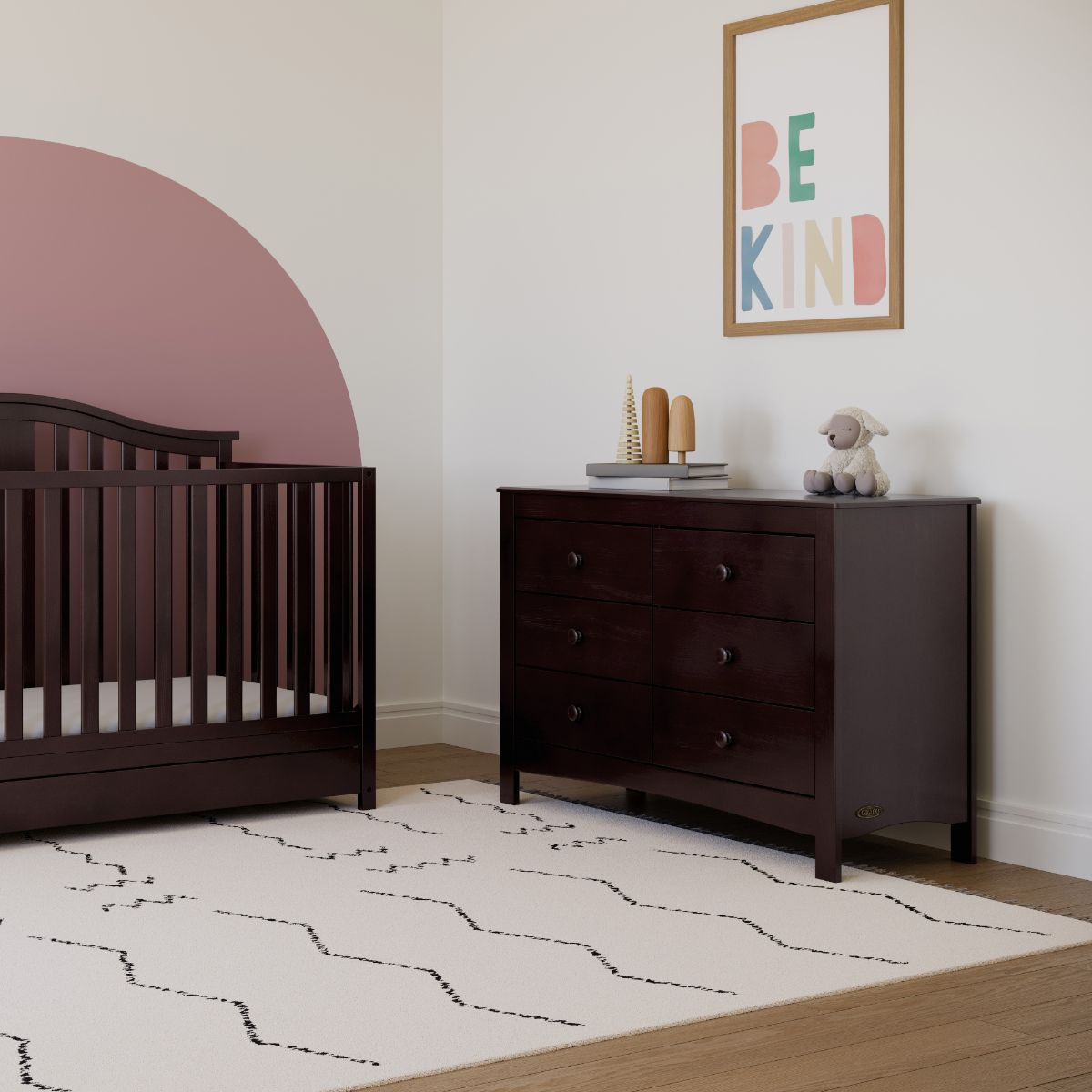 Graco Noah 6 Drawer Double Dresser - Espresso.