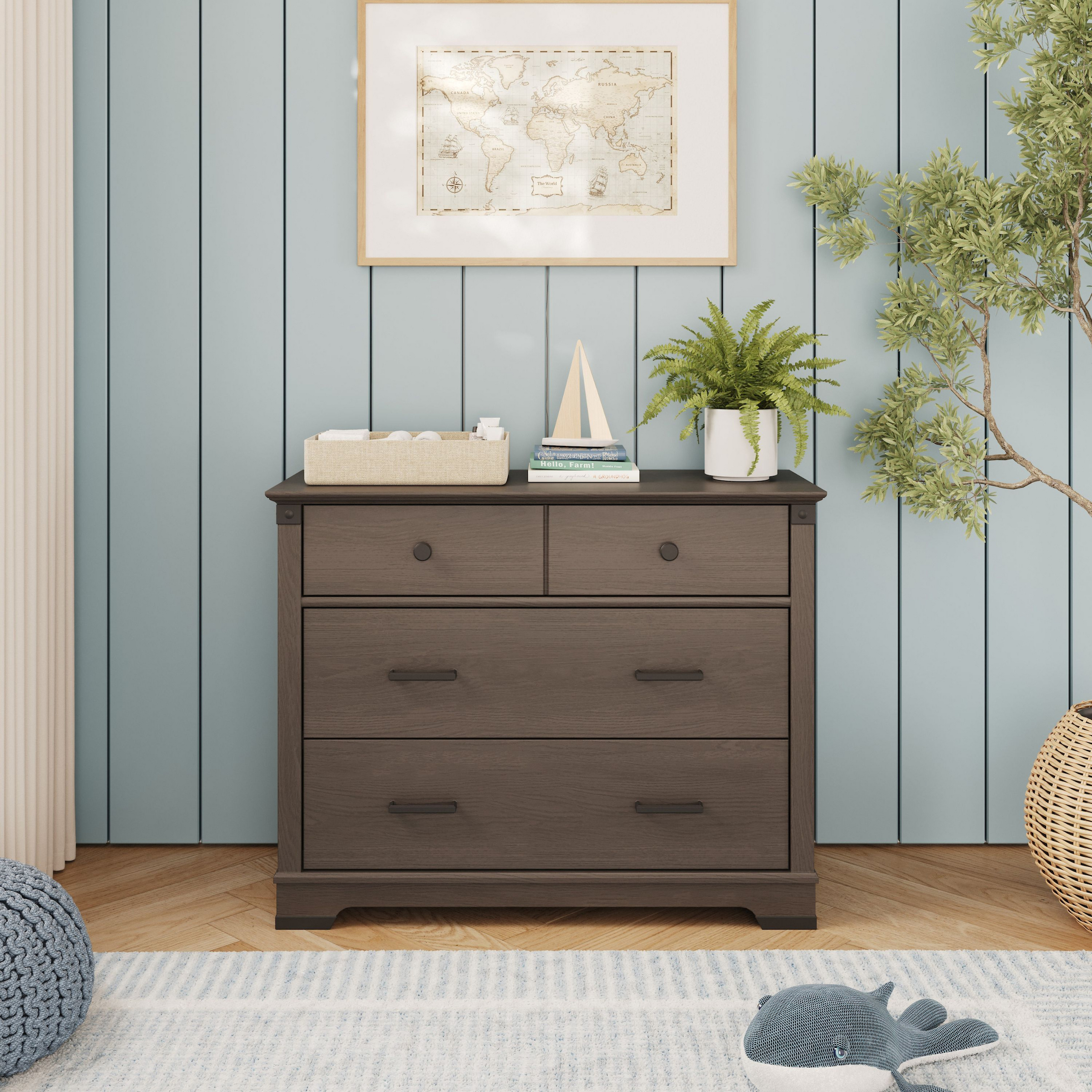 Child Craft Redmond 3-Drawer Dresser - Dapper Grey.